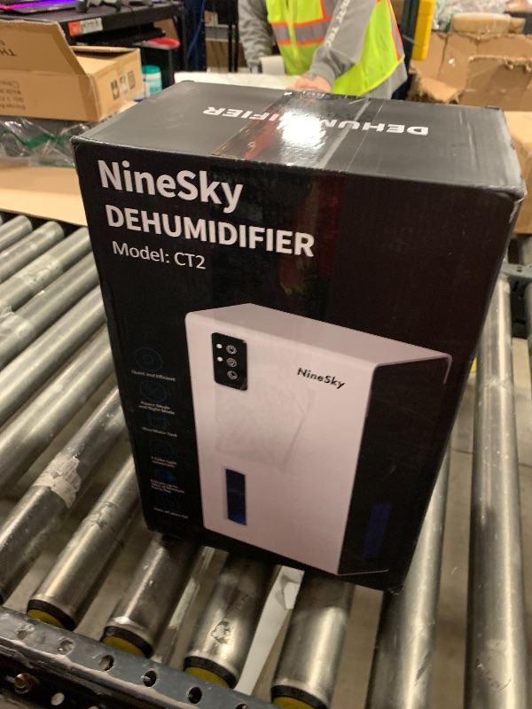 Photo 1 of NineSky Dehumidifier for Home, 95 OZ Water Tank, (1000 sq.ft) Dehumidifiers for Bathroom Bedroom Basement with Auto Shut Off,7 Colors LED Light (White)