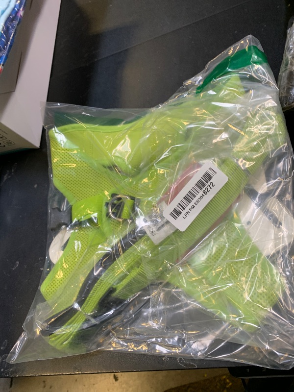 Photo 1 of Voyager Step-in Air All Weather Mesh Harness and Reflective Dog 5 ft Leash Combo with Neoprene Handle, for Small, Medium and Large Breed Puppies by Best Pet Supplies - Set (Lime Green), XL