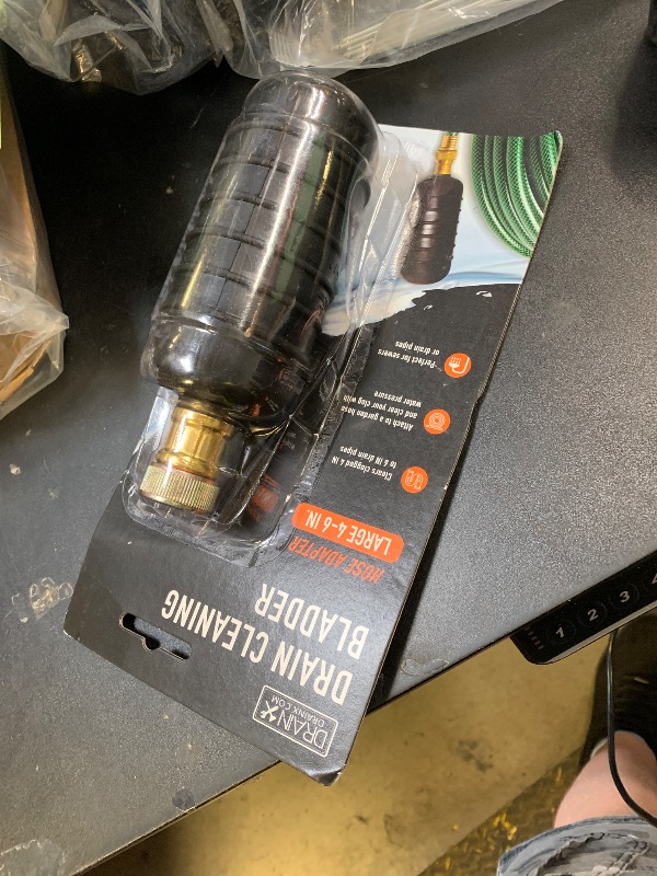 Photo 1 of DrainX Hydro Pressure Drain Cleaning Bladder - Fits 4" to 6" Drain Pipes - Unclogs Stubborn Blockages in Bathroom Sinks, Shower Drains, Bathtubs, Plumbing Pipes