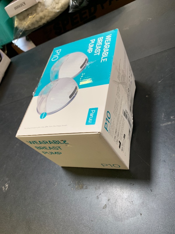 Photo 1 of Paruu P10 Hands Free Breast Pump Wearable, 338mmHg Strong Suction, Low Noise, 4 Modes & 9 Levels, Electric Breast Pump Portable, Smart Display, 19/21/24/28mm Insert/Flange, 2 Pack (White)