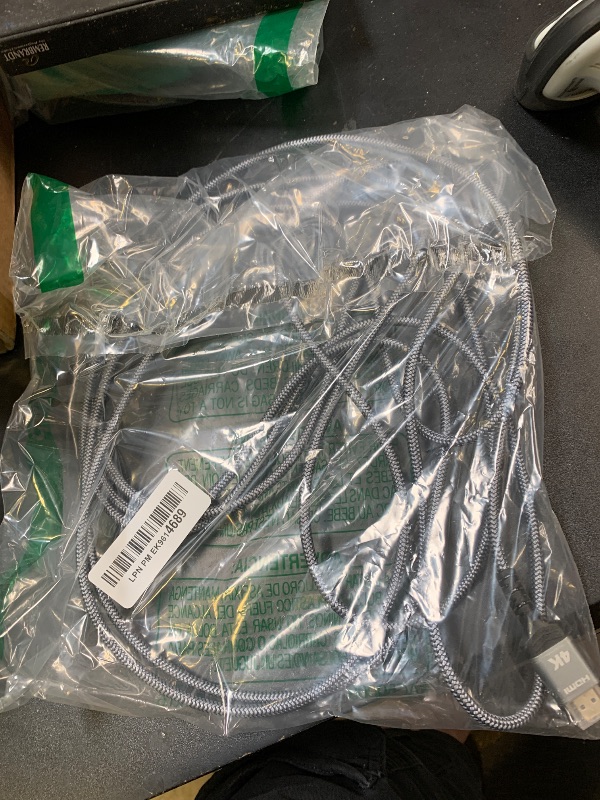 Photo 1 of Highwings 4K Long HDMI 2.0 Cable 15FT/4.5m - 4K@60Hz HDR Braided HDMI Cord, 18Gbps High Speed with Ethernet/ARC, 3D, HDCP 2.2, ARC, Compatible for PS-5/4/3/4K HDTV/Monitor/Projector/Streaming Media