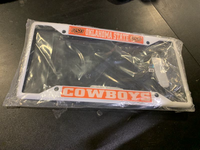 Photo 1 of oklahoma state cowboys license plate frame