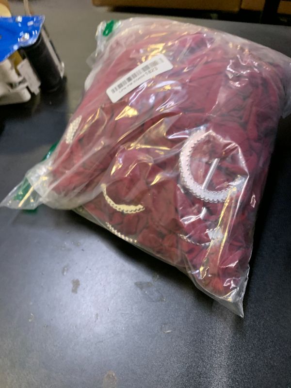Photo 1 of Peomeise 50pcs Burgundy Spandex Chair Sashes with Buckle Slider for Wedding, Party Decoration