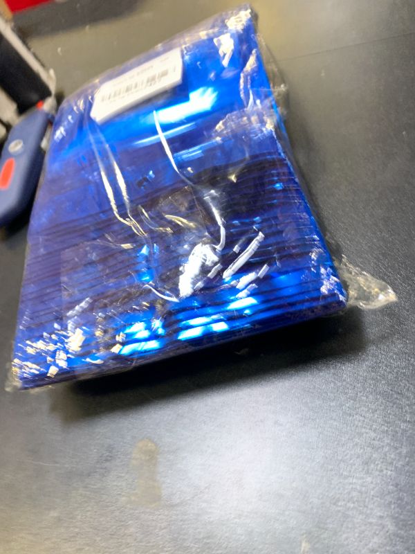 Photo 1 of 100 Pack Smell Proof Bags, Resealable Mylar Bag with Clear Window, Foil Pouch Stand-up for Food Self Sealing Storage, Scratch Resistant Hand Storage. (Blue, 5.5×7.9 inch)