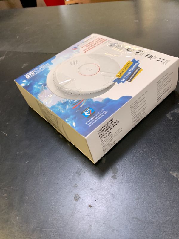 Photo 1 of Siterwell  Detector, Hardwired Interconnected Smoke Detector, Photoelectric Smoke Alarm with 9V Backup Battery, Fire Alarm with Test/Silence Button, ETL-9th Listed, GS562A, 1 Packs