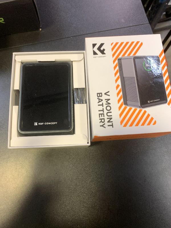 Photo 1 of K&F Concept V Mount Battery 99Wh with PD100W Fast Charging,14.8V 6700mAh Mini V-Mount Battery with DC/D-Tap/Dual USB-C/USB-A/TFT Display/240W Charging Cable for Camera Camcorder Video Light Monitor