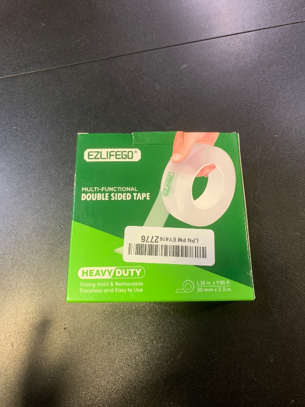 Photo 1 of EZlifego Double Sided Tape Heavy Duty, Nano Double Sided Adhesive Tape, Clear Mounting Tape Picture Hanging Adhesive Strips (9.85FT)