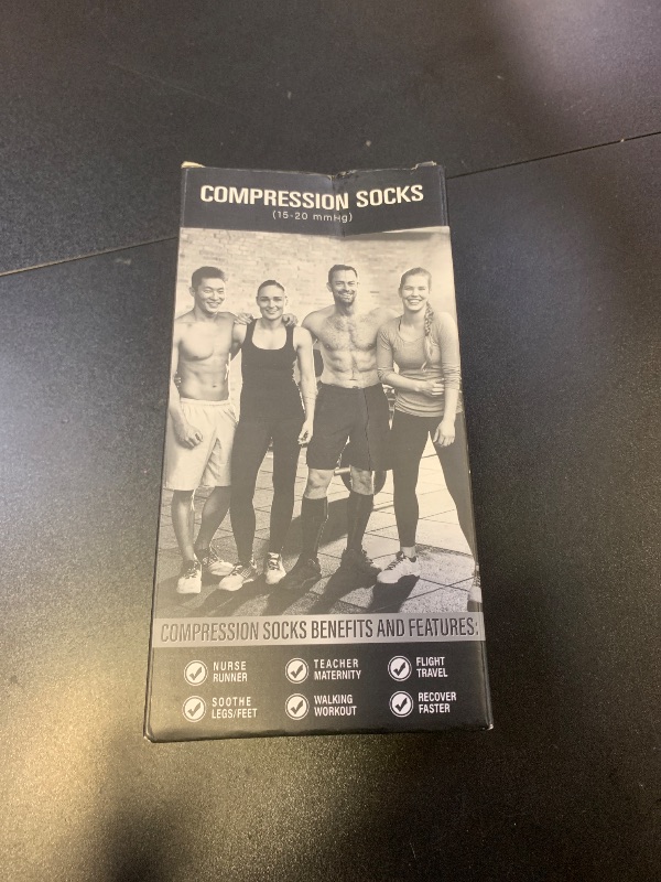 Photo 1 of CHARMKING Compression Socks for Women & Men Circulation (3 Pairs) 15-20 mmHg is Best Athletic for Running, Flight Travel, Support, Cycling, Pregnant - Boost Performance, Durability (S/M, Multi 59)lpnpmez2220391
