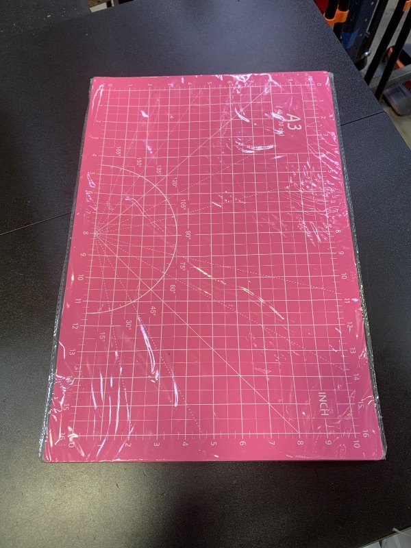 Photo 1 of Headley Tools 18"x12" Thickened Self Healing Cutting Mat, A3 Rotary Cutting Sewing Mat for Crafts, Double Sided 5-Ply Table Cutting Board for Fabric Quilting Art Hobby Project, Pink/Purple