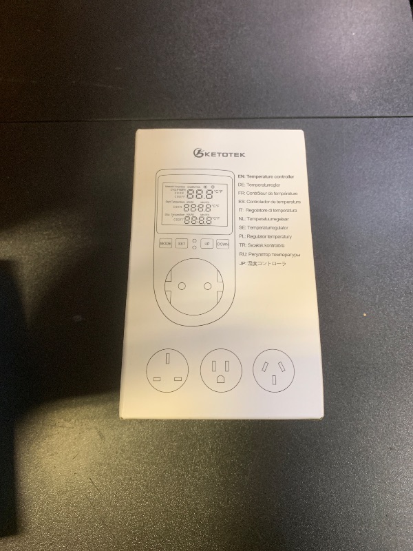 Photo 1 of KETOTEK Digital Temperature Controller Thermostat Outlet Plug 120V with LCD Backlight, Heating Cooling Temperature Controlled Outlet 110V 15A with 3m Sensor