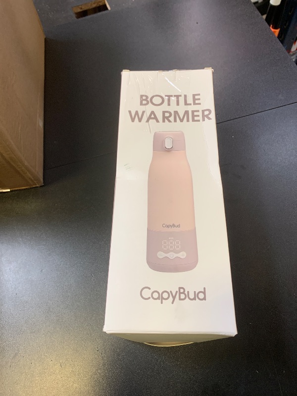 Photo 1 of CapyBud Portable Bottle Warmer for Travel, 12 Oz Milk Warmer for Breastmilk Formula Water, 3 Mins Fast Heating, Long Battery Life, 5 Levels Smart Temp Control, Ideal for Night Feeding, Travel, Car