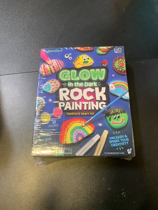 Photo 1 of Dan&Darci Kids Rock Painting Kit - Glow in The Dark - Arts & Crafts Gifts for Boys and Girls Ages 6-12 - Craft Activities Kits - Creative Art Toys for 6, 7, 8, 9, 10, 11 & 12 Year Old Kid
