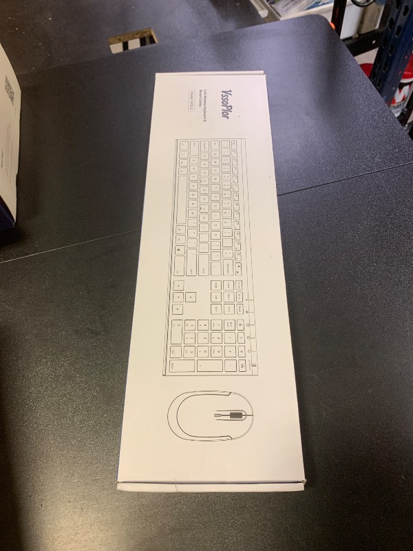 Photo 1 of Wireless Keyboard and Mouse, Vssoplor Rechargeable Quiet Full-Size Keyboard and Mouse Combo Set Ultra Slim Design for Laptop, PC, Notebook, Desktop-Dark Gray