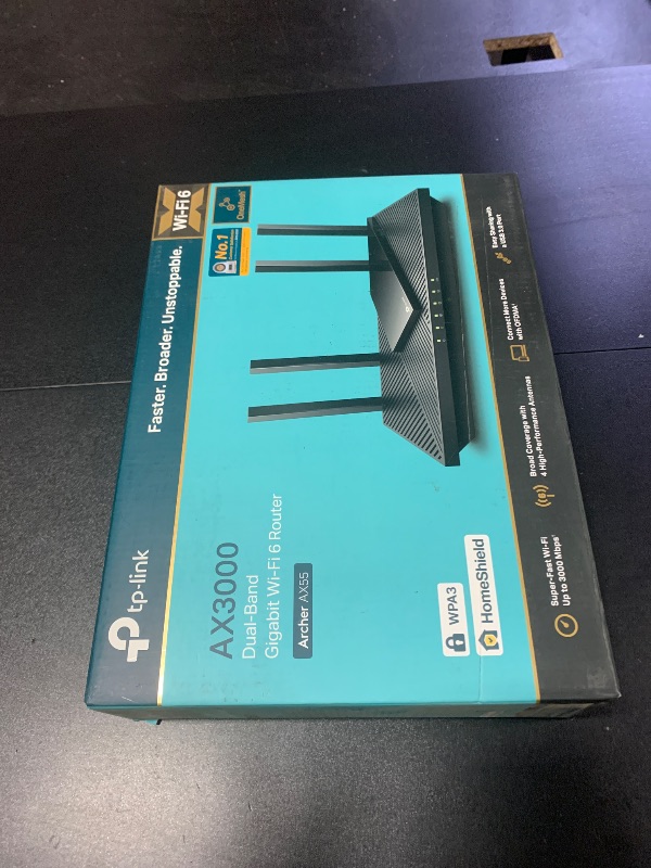 Photo 1 of TP-Link Dual-Band AX3000 Wi-Fi 6 Router Archer AX55 | Wireless Gigabit Internet Router for Home | EasyMesh Compatible | VPN Clients & Server | HomeShield, OFDMA, MU-MIMO | USB 3.0 | Secure by Design
