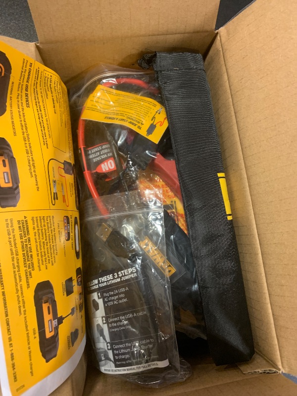 Photo 1 of DeWalt DXAELJ16 1600 Peak Amp Jump Starter Battery Booster with USB Power Station
