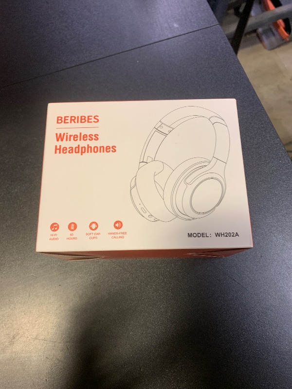 Photo 1 of BERIBES Bluetooth Headphones Over Ear, 65H Playtime and 6 EQ Music Modes Wireless Headphones with Mic, HiFi Stereo Foldable Lightweight Headset, Deep Bass for Home Office Cellphone PC Etc.(White)