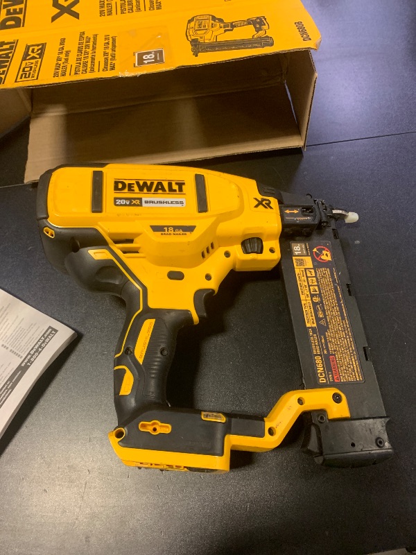 Photo 1 of DEWALT DCN680B 20V MAX* XR® 18 GA Cordless Brad Nailer (Tool Only)