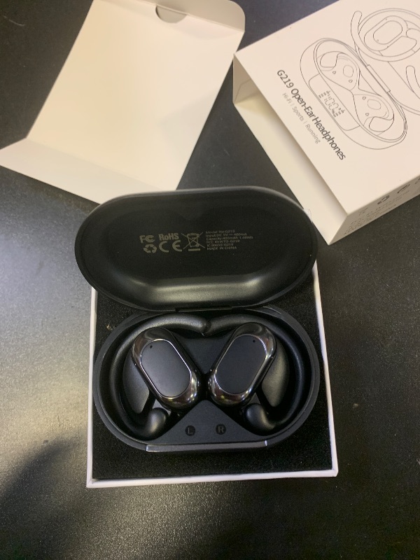 Photo 1 of STECEi Open Ear Headphones, Bluetooth 5.4 Earphones 36H Playtime Air Conduction Headphones with Mic, Adjustable Earhook Earbuds with ENC Clear Calls/LED Display, IPX7 Waterproof Open Ear Earbuds Black