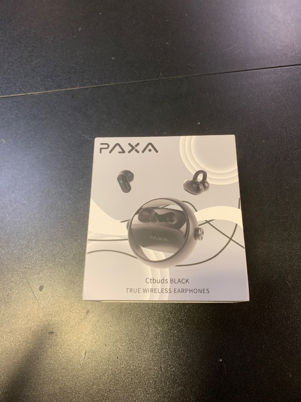 Photo 1 of 2 in 1 Clip on Open Ear Headphones Wireless Earbuds, 0 Delay Bluetooth 6.0, Ultra-Long 140H Play, Auto L-R Recognition Touch Control, Hybrid Noise Reduction for Work Fitness Daily Use, Ctbuds Black