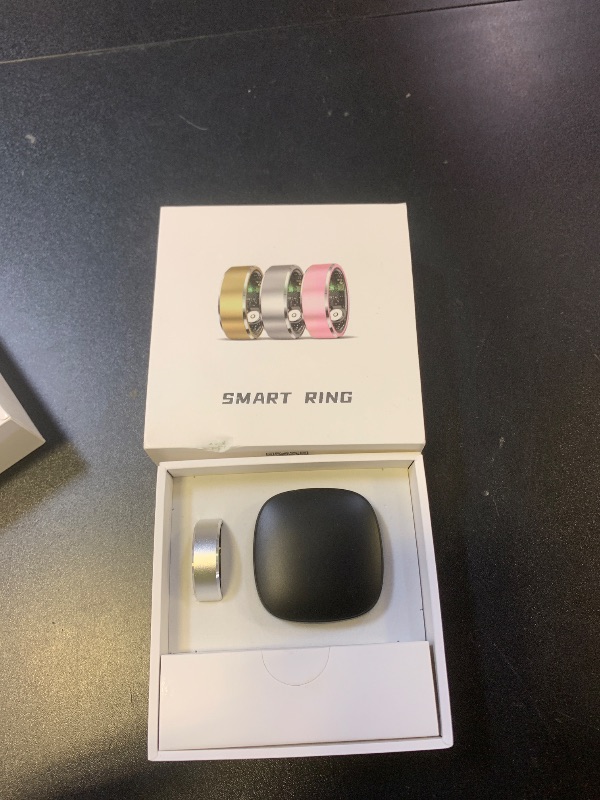 Photo 1 of Health Smart Ring for Men Women, Fitness Tracker with Heart Rate/Blood Pressure/Blood Oxygen Monitor,Sleep Tracker,Pedometer, IP68 Waterproof Ring for iPhone&Android, No Subscription (Silver, Size10?