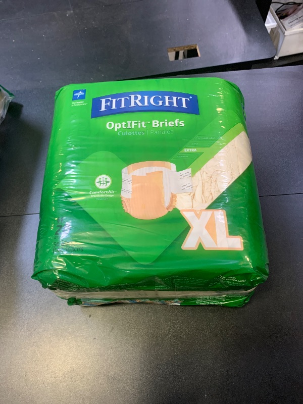 Photo 1 of MEDLINE FITEXTRAXLG FITEXTRAXLGZ FitRight Extra Briefs (Pack of 20)