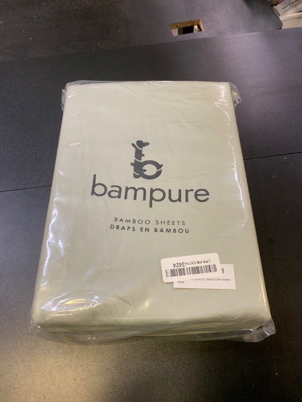 Photo 1 of BAMPURE Luxury Series Queen Sheet Set - 100% Pure Viscose derived from Bamboo Sheets Queen Size - Super Soft Queen Cooling Sheets for Hot Sleepers - Up to 16’’ Deep Pocket Queen Sheets (Seaglass)