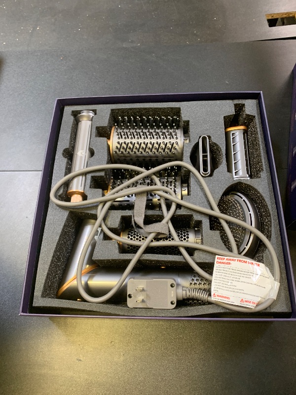 Photo 1 of 8 in 1 Hair Dryer Brush Set Air Hair Styler Curling Negative Ionic Foldable Hot Air Hair Dryer Brush, Hair Styling Tool for Curling Waves Straightening Volume Blowout Styles