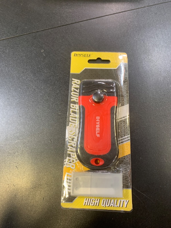 Photo 1 of DIYSELF 1 Pack Razor Blade Scraper with 15 Extra Blades, Scraper Tool for Cleaning Window, Paint, Cooktop, Oven, Glass Stove Top Scraper, Razor Scraper with Buit-In Blade Storage