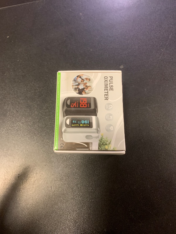 Photo 1 of Fingertip Pulse Oximeter Blood Oxygen Monitor Pulse Ox, Heart Rate and Fast Spo2 Reading Oxygen Meter with OLED Screen Included Batteries and Lanyard