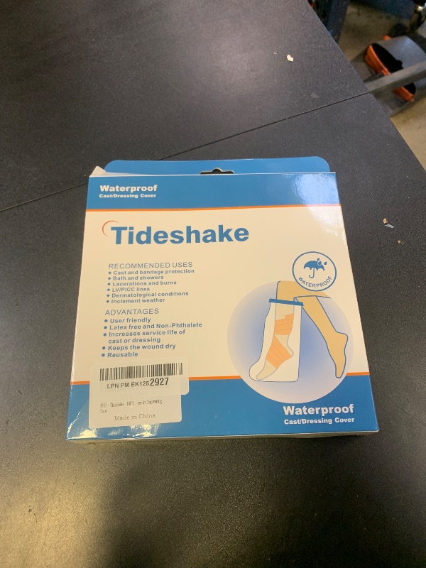 Photo 1 of Tideshake - 100% Waterproof Leg Cast Cover for Showering, Reusable Adult Short Leg Cast Protector, Cast Covers for Shower Leg, Cast Bag for Shower, Cast Cover for Showering Foot