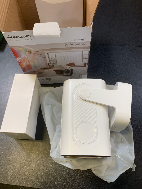 Photo 1 of ?Auto Focus&1080P?Magcubic Mini Smart Projector with 4K Support, Portable Projector with Wifi and Bluetooth, 5W Speaker, Built in Apps, Voice Control, Outdoor Movie Projector