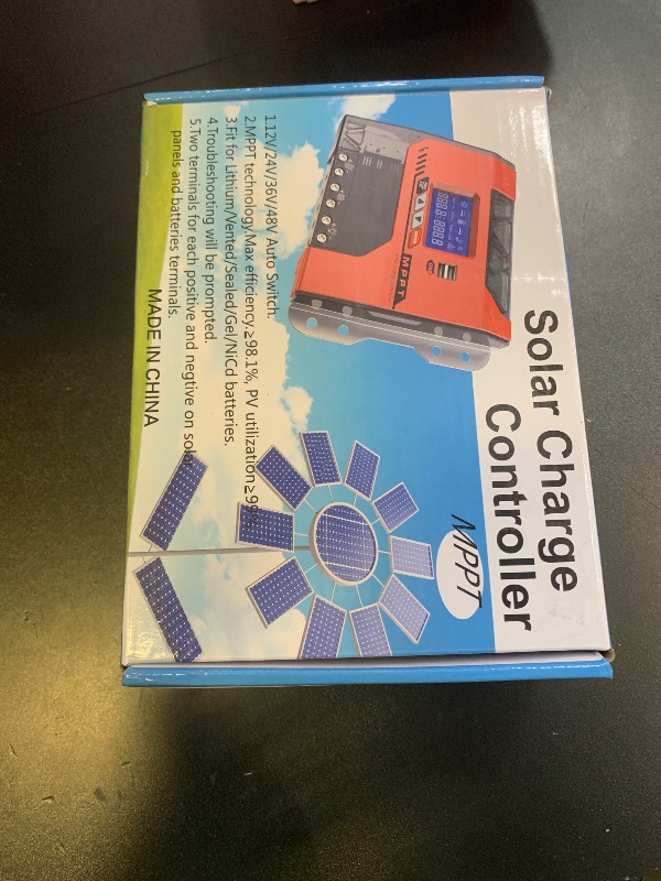 Photo 1 of POWLSOJX 20A/40A/60A MPPT Solar Controller 12V-48V Auto, 150V PV Input with DSP Chip & 6 Protections for Li/AGM/Gel LCD Display, USB Port, 97% Efficiency (20A)
