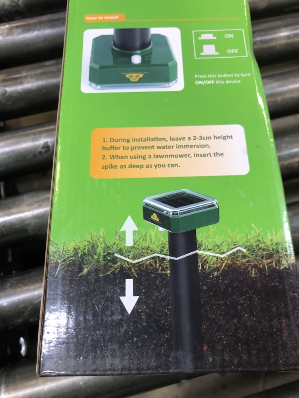 Photo 1 of X-PEST 8 Pack Mole Repellent for Lawns Solar Powered Groundhog Spikes, Ultrasonic Mole Stakes for Yard, Waterproof Gopher Repellent to Get Rid of Chipmunk, Vole and Snake for Garden