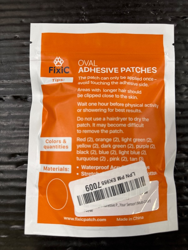Photo 1 of Fixic Freestyle Adhesive Patches 25 PCS – Good for Libre 1, 2, 3 & Plus – G7 & Stelo – Guardian – Waterproof Adhesive Bandages – Pre-Cut Back Paper – Long Fixation for Your Sensor! (Multi-Color)