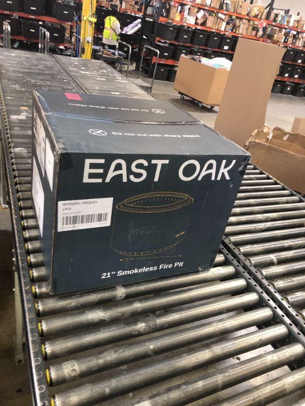 Photo 1 of EAST OAK Smokeless 21'' Firepits for Outside Patio, 304 Stainless Steel Wood Burning Fireplaces, Portable Outdoor Bonfire Pit with Poker