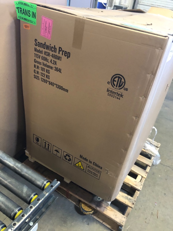 Photo 1 of Factory seal*****Leacco Refrigerated Sandwich Salad Prep Table, Commercial Workstation Refrigerators with 18 Pans, 48"
