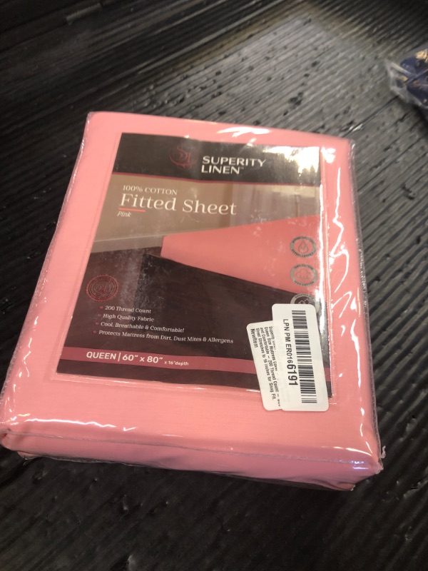 Photo 1 of Superity Luxurious Hotel Quality Queen Fitted Sheet 100% Cotton Ultra Soft, Skin-Friendly & Hypoallergenic Deep Pocket Fits 16 Mattress Easy Care & Snug Fit (Queen Size - 60 X 80)