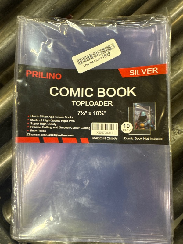 Photo 1 of 10ct Silver-Age Comic Book Toploaders - Crystal Clear Comic Book Top loaders, Premium PVC Comic Book Topload, Hard Plastic Comic Book Holders, Protection for Display, Storage, Collection