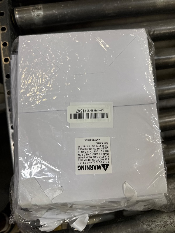 Photo 1 of MOXARYSU White Gift Bags With Handles: 8x5x10 Inch 30pcs Medium Paper Gags Bulk For Birthday Wedding Party Shopping