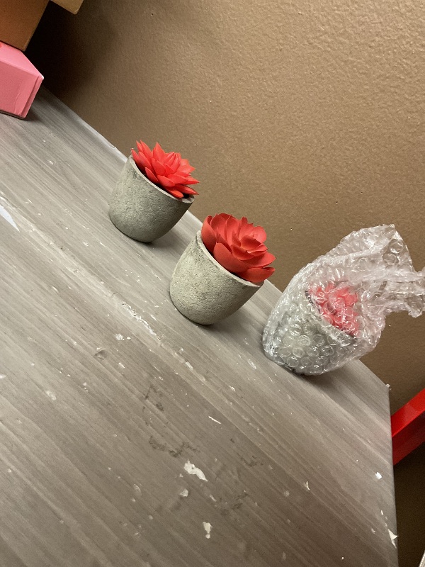 Photo 1 of 3 Artificial Succulents Plants Artificial Pot Small Fake Plants Bedroom Aesthetic Fake Succulent Plants - Cactus Decor Plants Bedroom Decor Potted Faux Succulents Desk Plant Shelf Decor Living Room