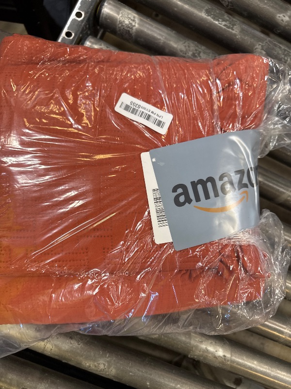 Photo 1 of Puncuntex Burnt Orange Throw Blanket 50"×60" inches Fuzzy 3D Jacquard Decorative Flannel Fleece Super Soft Plush Cozy Blanket for Couch Sofa Chair Lightweight