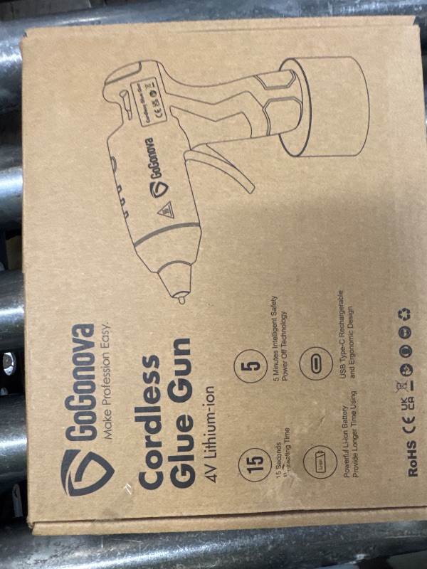 Photo 1 of Cordless Hot Glue Gun, GoGonova 15s Fast Preheating 5Ah Built-in Battery Hot Melt Glue Gun, Smart Power-Off, Kit with 25 Pcs Premium Mini Glue Sticks and USB-C Charging Port (Pink)