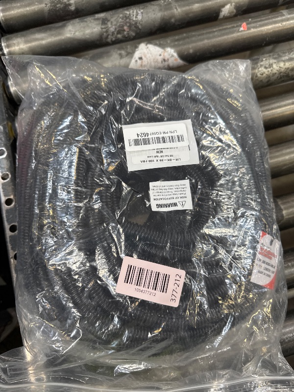 Photo 1 of BEST CONNECTIONS (3/8" x 100 ft) Split Wire Loom Flex-Guard Convoluted Tubing Protective Split Cable Sleeves for Automotive Home Industrial Electrical Wires Chemical Resistant Conduit Black