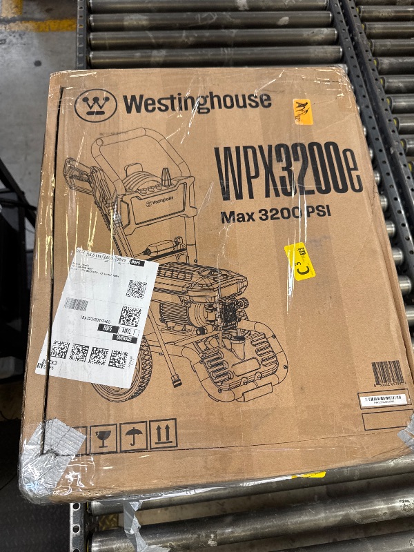 Photo 1 of Westinghouse WPX3200e Electric Pressure Washer, 3200 PSI and 1.76 Max GPM, Induction Motor, Onboard Soap Tank, Spray Gun and Wand, 5 Nozzle Set, for Cars/Fences/Driveways/Homes/Patios/Furniture, Blue