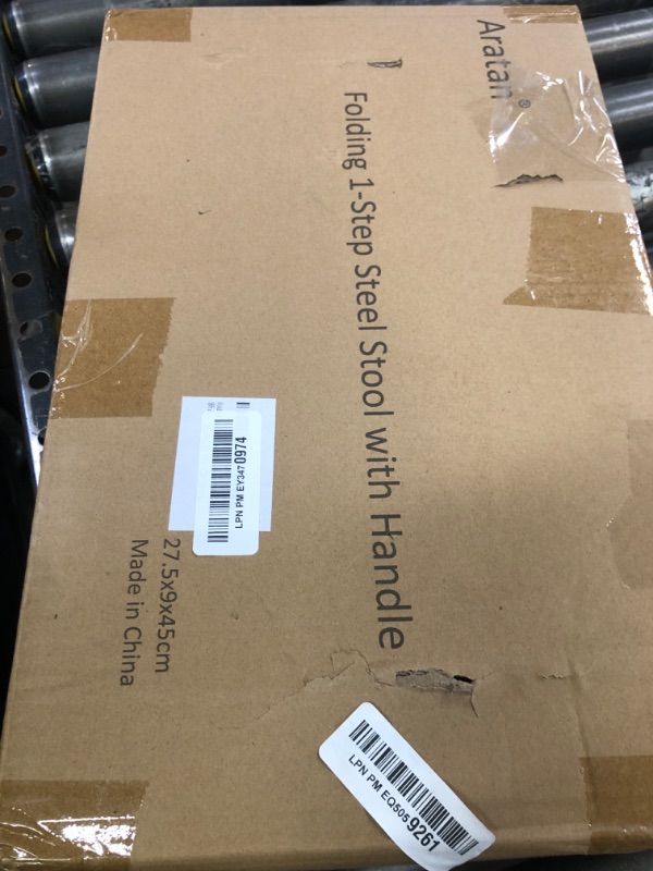 Photo 1 of Folding Step Stool, Step Stools with Handle for Elderly Adults, Metal Stepping Stool with Adjustable Handrail in Kitchen, Bathroom, Bedroom, 330 Lbs Capacity