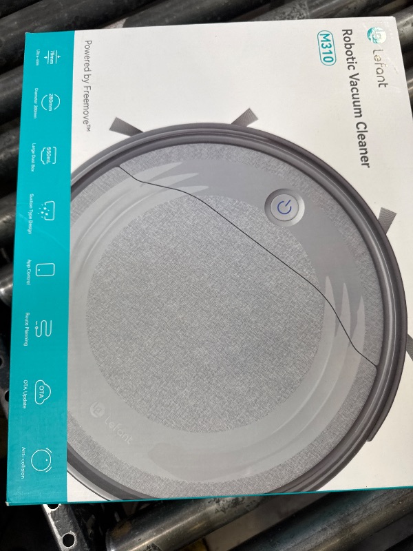 Photo 1 of Lefant M310 Robot Vacuum Cleaner, 4500Pa Powerful Suction, PreciSense Obstacle Avoidance, Mini, Quite, 160 Mins Self-Charging Robotic Vacuums, App/Voice/Remote, Ideal for Pet Hair Hard Floors, Black