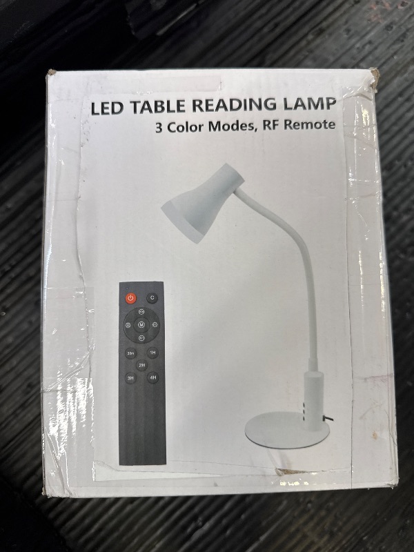 Photo 1 of CeSunlight LED Desk Lamp, 3 Lighting Modes and 6 Brightness Levels, 10W Flexible Gooseneck Table Lamp for Living Room and Study, Remote Control with Timing Function, AC Adapter Included (Black)