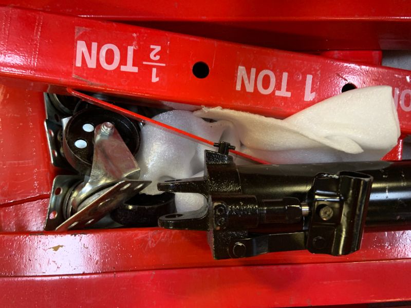 Photo 1 of 2 Ton Engine Hoist, Folding Cherry Picker Engine Hoist with Lever and 6 Casters, 4400lbs Heavy Duty Hydraulic Shop Crane, Engine Crane Lifter for Workshops Garage Warehouse