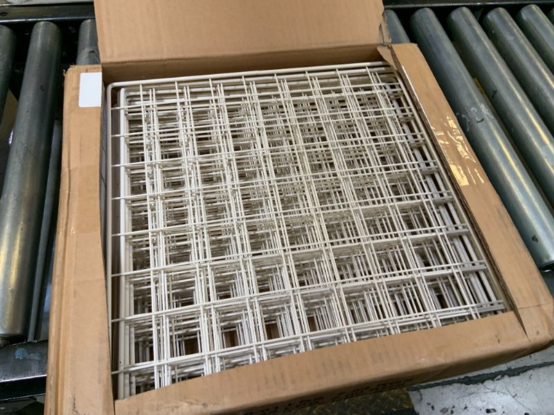 Photo 1 of Amazon Basics 6 Cube Wire Grid Storage Shelves, Stackable Cubes, White, 14.6" D x 30.3" W x 44.8" H