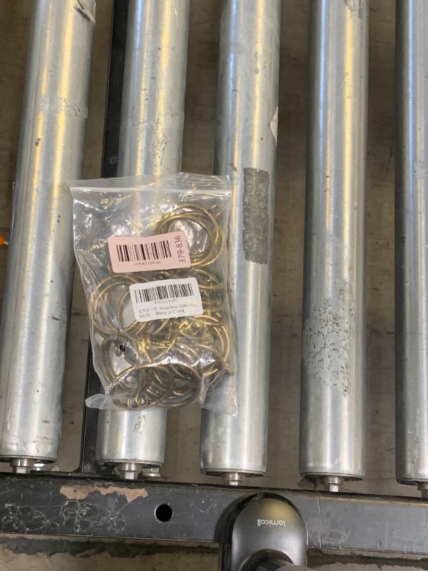 Photo 1 of Antique Brass Curtain Rings with Eyelets for Up to 1.2-inch Curtain Rods (Set of 30 PCS Curtain Rings)